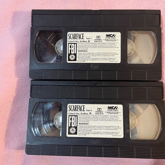 1990s Scarface with Al Pacino 2-Set VHS Tapes - Picture 4 of 4